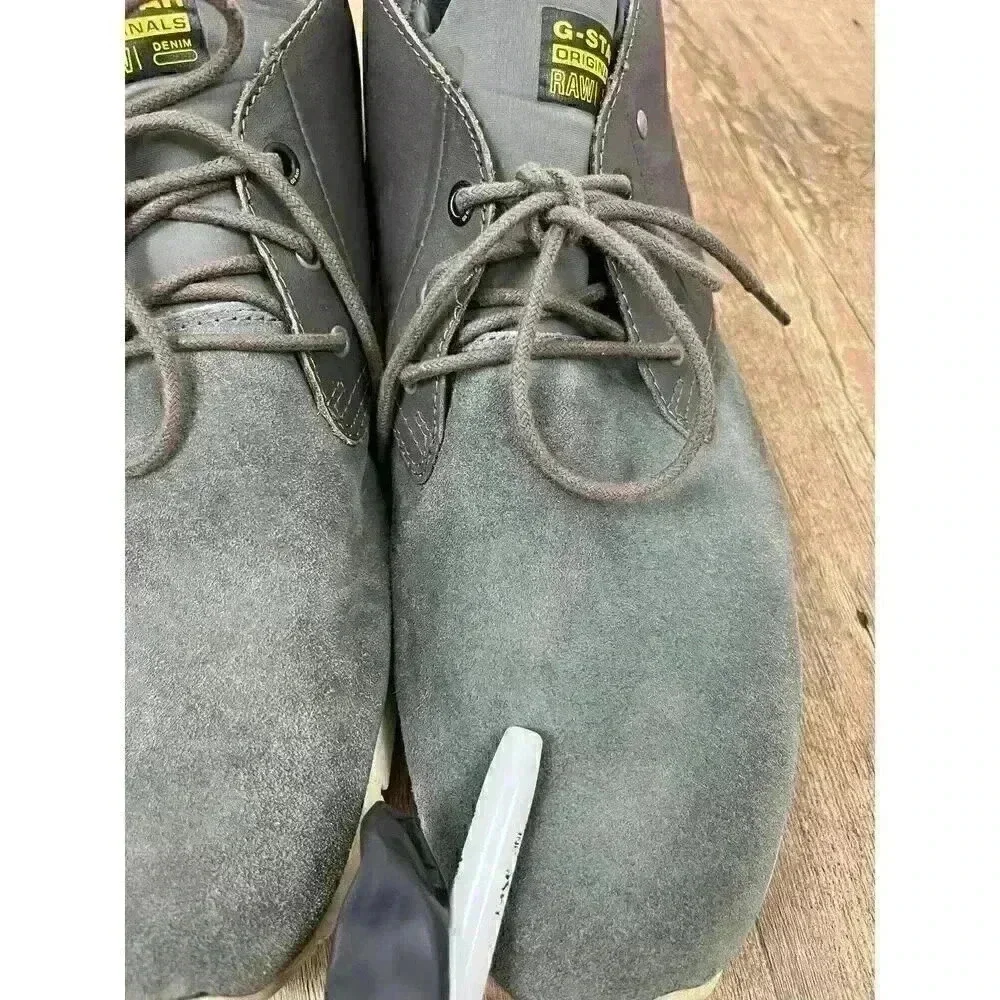 G-Star Raw Men's Hi-Top Suede Dark Gray Sneakers Size 12 Chukka Shoes